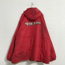 中古 古着 NFL ナイロン 中綿 ジャケット 5XL レッド ビッグサイズ フーディ 古着卸 アメリカ仕入 a510-5451_画像6