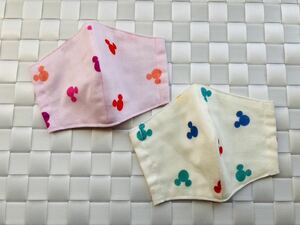 ★ インナーマスク立体 ＊ハンドメイド ＊子供 小学生用＊ ダブルガーゼ＊2枚セット ★