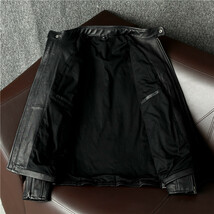 新入荷●高品質 レザージャケット ジャン カウハイド 牛革 ライダースジャケット シングルライダース メンズファッション 本革 S～4XL_画像5