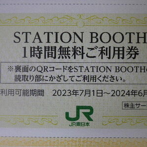 最新 JR東日本 株主優待 ステーションブース 1時間無料券 即決 期限6月末 6枚まで STATION BOOTHの画像1