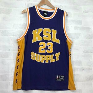 KSL SUPPLY KSLサプライ メッシュ ノースリーブ ユニフォーム SIZE:L パープル/イエロー MU632023100902