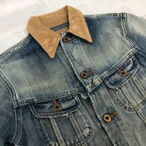 DENIM＆SUPPLY デニム＆サプライ ラルフローレン メキシコ製 襟コーデュロイ デニムジャケット SIZE:XXS レディース LH632023103007_画像3