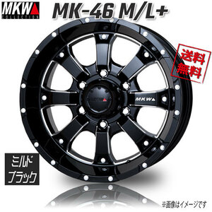 MKW MK-46 M/L+ ミルドブラック 17インチ 6H139.7 8J+10 4本 106.2 業販4本購入で送料無料