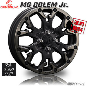 CRIMSON MG ゴーレムJr. マットブラッククリア 16インチ 4H100 6J+38 1本 67.1 業販4本購入で送料無料