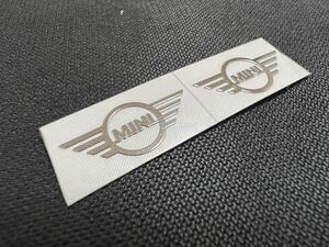 BMW MINI emblem sticker Mini size metal sticker 2 pieces set 