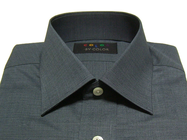 新品 送料無料 39-82 日本製 ドレスシャツ 長袖 形態安定 ワイドカラー グレー 綿50％ポリエステル50％ M