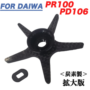 YU308 黒 ダイワ Daiwa PR100 PD106用 ドラグ スタードラグ 炭素 カーボン製 ベイトリール ドレスアップ 改装 交換 カスタムパーツ