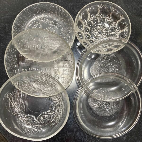 昭和レトロガラス皿6枚セット