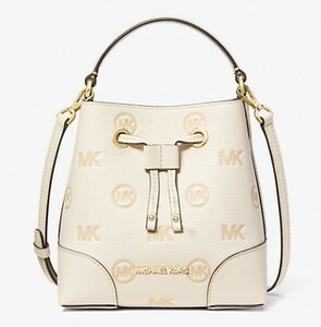 日本未発売♪　MICHAEL Michael Kors Mercer Small Logo Embossed Leather Bucket Bag　高級バケットバック　本物をお届けします(*'▽')