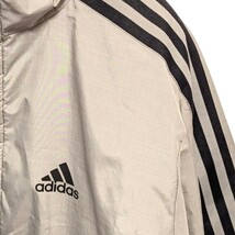 ■冬物40％OFF 最終価格■　adidas アディダス ベンチコート グレー Mサイズ 防寒アウター　メンズアウター　ロングコート　adidasコート　_画像4