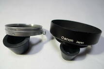 Canon/キャノン 純正 メタルフード かぶせ式 (内径42mm) 革ケース付 美品！_画像2