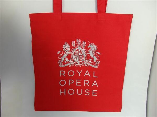 ★新品未使用★英国ロイヤルオペラハウス（Royal Opera House）トートバッグ（ロンドン）赤 (ロイヤルオペラハウス・レッドトート)LO21