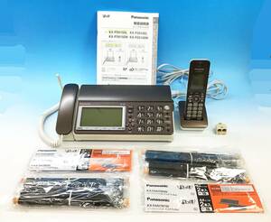 通電OK Panasonic おたっくす FAX電話機 KX-PD615-T/KX-FKD506-T 親機 子機 充電台 コードレス ブラウン ファックス パナソニック