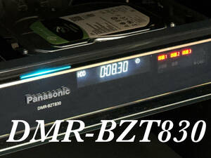 【HDD:3TB⇒8TB換装】★Panasonic DMR-BZT830 3番組同時録画★《純正リモコン付き》★