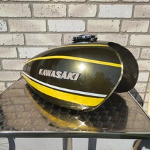 ＫＡＷＡＳＡＫＩＺ１／Ｚ２純正タンクイエロータイガー当時物中古品_画像1