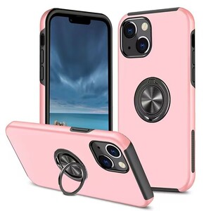 iPhone 15 iPhone15Plus 用 ケース リング付き 耐衝撃 TPU 二重構造 アイフォン15プラス カバー リング スタンド機能 車載ホルダー対応 