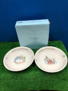 ○H8161 未使用　PETER RABBIT ピーターラビット カレー皿 2枚セット○