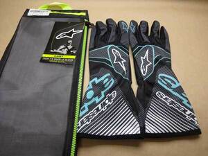 アルパインスターズ新品カラーサイズ多数！■ レーシングカートグローブ TECH-1 K RACE V2 GLOVE■CARBON ブラックターコイズ alpinestars