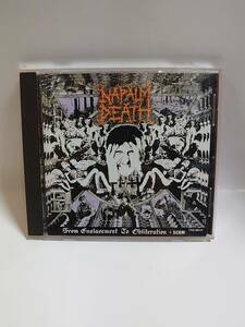 A-0716　中古品◇CD　NAPALM DEATH　FROM ENSLAVEMENT TO OBLITERATION + SCUM　輸入盤　セル品