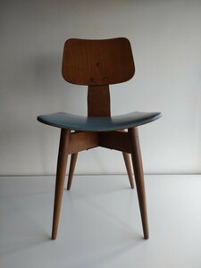  Tendo Mokko [ маленький стул ]1950's подлинная вещь Vintage редкий in house дизайн / передний река . мужчина склон .. три длина Daisaku Eames 