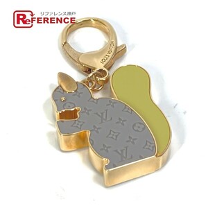 LOUIS VUITTON ルイヴィトン M66128 ビジュー サック アニマニア エクルイユ バッグチャーム りす リス キーホルダー グレー 【中古】