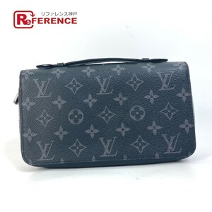 LOUIS VUITTON ルイヴィトン M61698 ジッピーXL トラベルケース ラウンドファスナー モノグラムエクリプス 長財布 ブラック メンズ【中古】