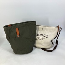 HERMES エルメス 斜め掛け サックドパンサージュ バケツ型 ポーチ付き カバン ショルダーバッグ レザー/キャンバス 【中古】_画像8