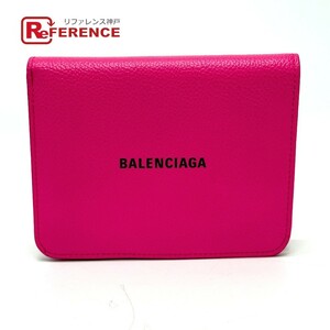 BALENCIAGA Balenciaga Logo vi ru medium бумажник 2. складывать кошелек кожа розовый унисекс [ б/у ]