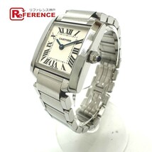 CARTIER カルティエ W51008Q3 タンクフランセーズSM 2384 クォーツ 腕時計 シルバー レディース【中古】_画像1