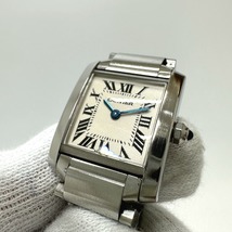 CARTIER カルティエ W51008Q3 タンクフランセーズSM 2384 クォーツ 腕時計 シルバー レディース【中古】_画像10