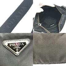 PRADA プラダ 2VH053 トライアングルロゴ カバン ショルダーバッグ ナイロン/レザー ブラック メンズ【中古】_画像9