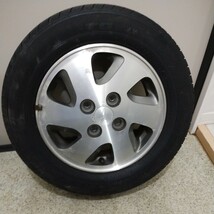 165/65R13 TOYO/TEO plus 15年製 ダイハツ純正ホイール　134.5OB45 4本セット　ハイゼットカーゴで使用_画像6