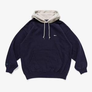 希少★新品本物【紺★3】★CACHALOT SWAP HOODY カチャロット スワップ 切替え フーディ 正規品 ディセンダント 入手困難 DESCENDANT 23AW