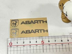 アバルト　ABARTH エンブレムステッカー　メタルステッカー　２枚セット　カッティングステッカー ロゴステッカー