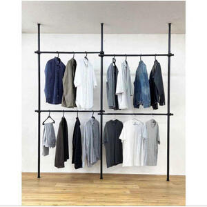 1833 hanger rack . trim 4 step flexible black withstand load 240kg storage 