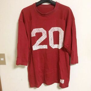 希少 70s Champion Products Inc ナンバリングゲームTシャツ　フットボールシャツ　7分丈　ラグラン　ヴィンテージ　ビンテージ　USA製　M