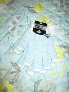 * new goods! Adidas adidas 5 finger gloves light blue *