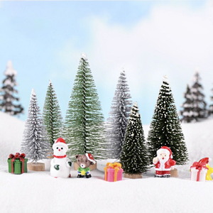 置物 クリスマスツリー 大小6個セット ミニチュア ツリー オーナメント シルバー グリーン 誕生日 飾り付け セット 室内 デコレーション