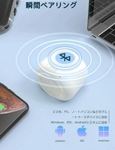 【送料無料】 2023年最新 ポータブルスピーカー Bluetooth5.3 ワイヤレス 防水 軽量 コンパクト ホワイト アウトドア キャンプ_画像6