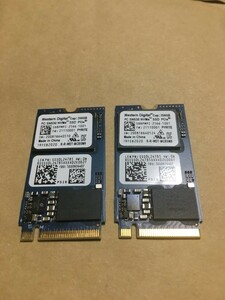 【ほぼ未使用】M.2 2242 NVMe SSD 256GB WD SN530 使用0-1時間 2枚セット