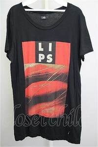 【SALE】LGB Tシャツ.LIPS /ブラック/1 T-21-10-12-012-LG-ts-KN-ZT195