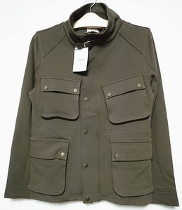 激安オクスタ！定価￥２０９００！新品タグ付き！モルガンオム/MORGAN HOMME/スタンドネック/ミリタリー系ストレッチ生地ブルゾン M モカ