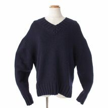 【マディソンブルー】MADISON BLUE　17AW Vネック プルオーバー ニット トップス MB174-8014 ネイビー 00 【中古】【正規品保証】179710_画像1