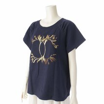 【シャネル】Chanel　18C ココマーク ラグラン コットン Tシャツ トレーナー スウェット ネイビー L 【中古】188190_画像2