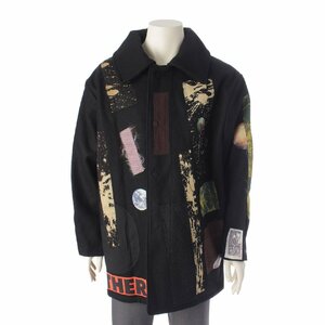 [ Raf Simons ]RAF SIMONS men's ARCHIVE REDUX × STERLING RUBY 14AW reissue patch wool coat black 48 unused [ used ]188870