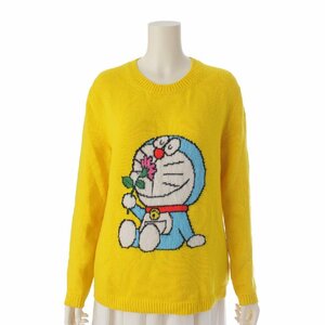 【グッチ】Gucci　ドラえもん コラボ クルーネック ニット セーター 655654 イエロー S 【中古】188898