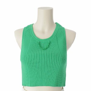 [ Louis Vuitton ]Louis Vuitton 23AW chain rib knitted tank top 1AC3ZL green S [ used ]190372
