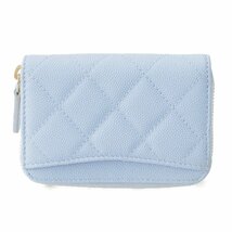 【シャネル】Chanel　ココマーク マトラッセ キャビアスキン コインケース AP0216 Y33352 ブルー 【中古】184500_画像2