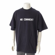 【バレンシアガ】Balenciaga　ユニセックス 22SS NO COMMENT ダメージ加工 オーバーサイズ Tシャツ ブラック XXS 【中古】190378_画像1