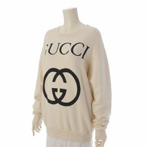 【グッチ】Gucci　インターロッキングG オーバーサイズ スウェットシャツ トレーナー アイボリー XS 【中古】187756_画像2